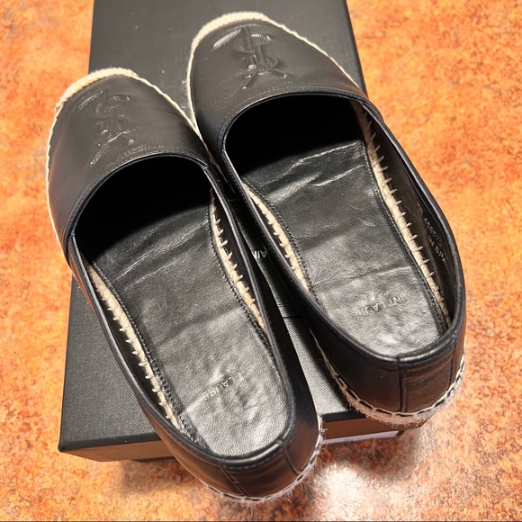 YSL SAINT LAURENT MONOGRAM LAMB SKIN ESPADRILLES - Picture 3 of 8